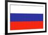 Russia Country Flag - Letterpress-Lantern Press-Framed Art Print