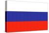 Russia Country Flag - Letterpress-Lantern Press-Stretched Canvas