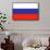 Russia Country Flag - Letterpress-Lantern Press-Framed Stretched Canvas displayed on a wall