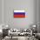 Russia Country Flag - Letterpress-Lantern Press-Framed Stretched Canvas displayed on a wall