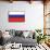 Russia Country Flag - Letterpress-Lantern Press-Framed Stretched Canvas displayed on a wall