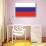 Russia Country Flag - Letterpress-Lantern Press-Stretched Canvas displayed on a wall