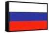 Russia Country Flag - Letterpress-Lantern Press-Framed Stretched Canvas