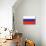 Russia Country Flag - Letterpress-Lantern Press-Art Print displayed on a wall