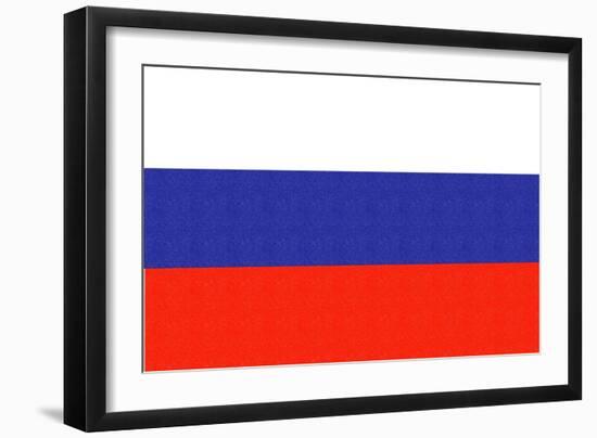 Russia Country Flag - Letterpress-Lantern Press-Framed Art Print