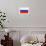 Russia Country Flag - Letterpress-Lantern Press-Framed Art Print displayed on a wall