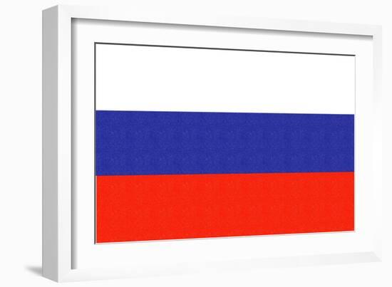 Russia Country Flag - Letterpress-Lantern Press-Framed Art Print