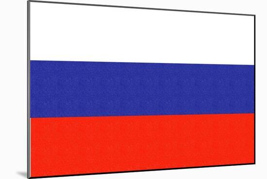 Russia Country Flag - Letterpress-Lantern Press-Mounted Art Print