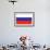 Russia Country Flag - Letterpress-Lantern Press-Framed Art Print displayed on a wall