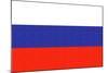 Russia Country Flag - Letterpress-Lantern Press-Mounted Art Print