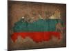 Russia Country Flag Map-Red Atlas Designs-Mounted Giclee Print