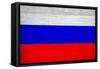 Russia Flag Design with Wood Patterning - Flags of the World Series-Philippe Hugonnard-Framed Stretched Canvas