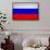 Russia Flag Design with Wood Patterning - Flags of the World Series-Philippe Hugonnard-Framed Stretched Canvas displayed on a wall