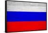 Russia Flag Design with Wood Patterning - Flags of the World Series-Philippe Hugonnard-Framed Stretched Canvas