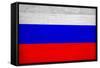 Russia Flag Design with Wood Patterning - Flags of the World Series-Philippe Hugonnard-Framed Stretched Canvas