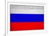 Russia Flag Design with Wood Patterning - Flags of the World Series-Philippe Hugonnard-Framed Art Print