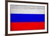 Russia Flag Design with Wood Patterning - Flags of the World Series-Philippe Hugonnard-Framed Art Print