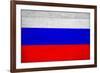 Russia Flag Design with Wood Patterning - Flags of the World Series-Philippe Hugonnard-Framed Art Print