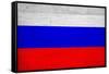 Russia Flag Design with Wood Patterning - Flags of the World Series-Philippe Hugonnard-Framed Stretched Canvas