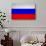 Russia Flag Design with Wood Patterning - Flags of the World Series-Philippe Hugonnard-Art Print displayed on a wall