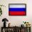 Russia Flag Design with Wood Patterning - Flags of the World Series-Philippe Hugonnard-Framed Art Print displayed on a wall