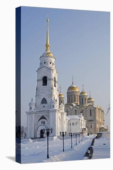 Russia, Golden Ring, Vladimir, Belltower and Assumption Cathedral-null-Stretched Canvas