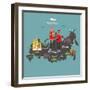 Russia Map and Travel Eps 10 Format-Sajja-Framed Art Print