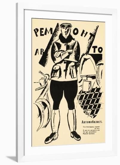 Russia: Mechanic, 1918-Vladimir Mayakovsky-Framed Giclee Print