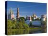 Russia, Moscow, Khamovniki-Area, Novodevichy Monastery-Walter Bibikow-Stretched Canvas