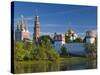 Russia, Moscow, Khamovniki-Area, Novodevichy Monastery-Walter Bibikow-Stretched Canvas