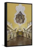 Russia, Moscow, Komsomolskaya Metro-ClickAlps-Framed Stretched Canvas