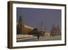 Russia, Moscow, Red Square, Lenin Mausoleum and Kremlin Walls with Historical Museum in Background-null-Framed Giclee Print