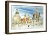 Russia, Moscow, Red Square with Kremlin Wall and Saint Basil's Cathedral-null-Framed Giclee Print