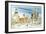 Russia, Moscow, Red Square with Kremlin Wall and Saint Basil's Cathedral-null-Framed Giclee Print