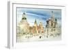 Russia, Moscow, Red Square with Kremlin Wall and Saint Basil's Cathedral-null-Framed Premium Giclee Print