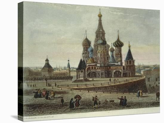 Russia, Moscow, Red Square with Saint Basil's Cathedral-null-Stretched Canvas