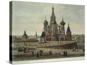 Russia, Moscow, Red Square with Saint Basil's Cathedral-null-Stretched Canvas