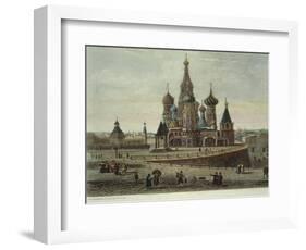 Russia, Moscow, Red Square with Saint Basil's Cathedral-null-Framed Giclee Print