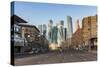 Russia, Moscow, skyscrappers of the Modern Moscow-City International business and finance developme-ClickAlps-Stretched Canvas