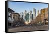 Russia, Moscow, skyscrappers of the Modern Moscow-City International business and finance developme-ClickAlps-Framed Stretched Canvas