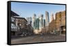 Russia, Moscow, skyscrappers of the Modern Moscow-City International business and finance developme-ClickAlps-Framed Stretched Canvas