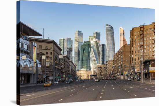 Russia, Moscow, skyscrappers of the Modern Moscow-City International business and finance developme-ClickAlps-Stretched Canvas