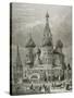 Russia, Moscow, St. Basil's Cathedral, Engraving-Tarker-Stretched Canvas