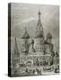 Russia, Moscow, St. Basil's Cathedral, Engraving-Tarker-Stretched Canvas