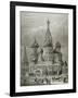 Russia, Moscow, St. Basil's Cathedral, Engraving-Tarker-Framed Giclee Print