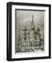 Russia, Moscow, St. Basil's Cathedral, Engraving-Tarker-Framed Giclee Print