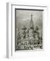 Russia, Moscow, St. Basil's Cathedral, Engraving-Tarker-Framed Giclee Print