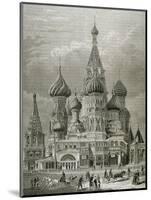Russia, Moscow, St. Basil's Cathedral, Engraving-Tarker-Mounted Giclee Print