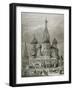 Russia, Moscow, St. Basil's Cathedral, Engraving-Tarker-Framed Giclee Print