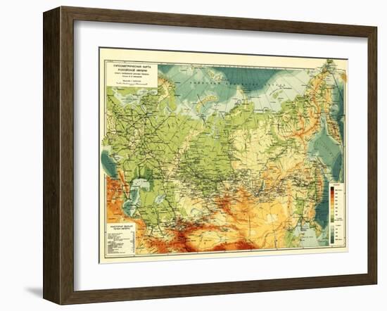 Russia - Panoramic Map-Lantern Press-Framed Art Print